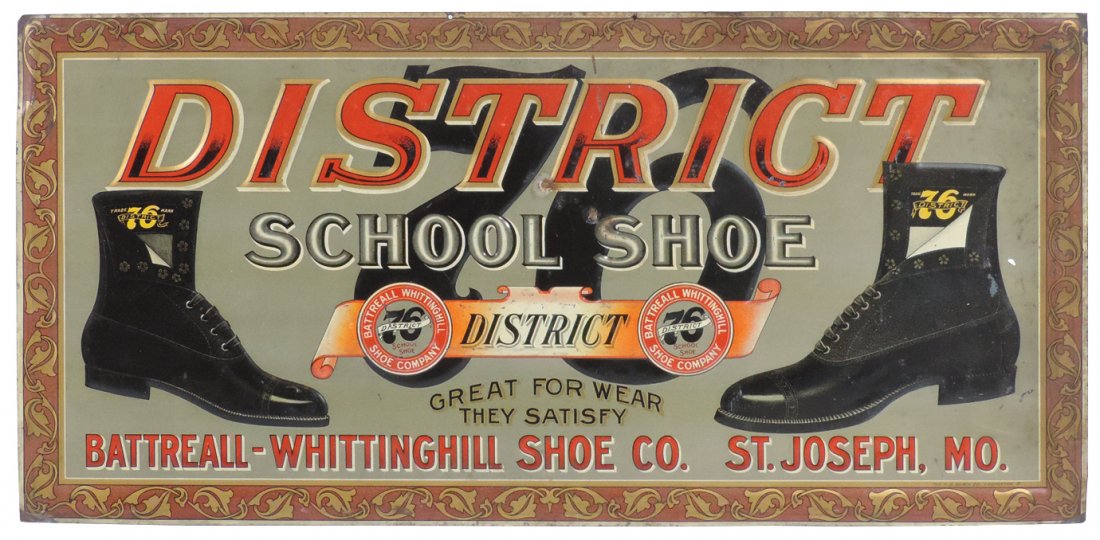 Shoe store sign, 76 District School Shoe from the (1 of 1)
