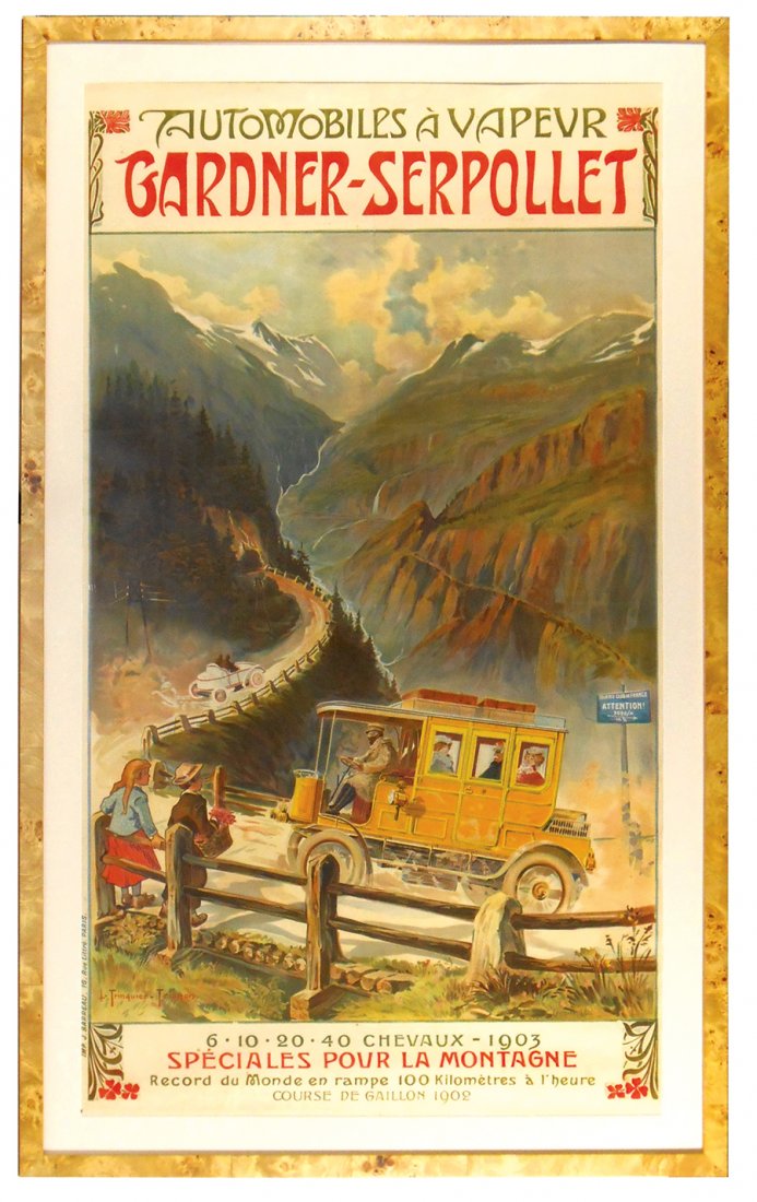 French touring car lithograph, Gardner-Serpollet (1 of 1)