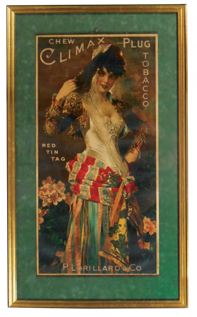 Tobacco sign, Climax Plug Tobacco, litho on paper (1 of 1)