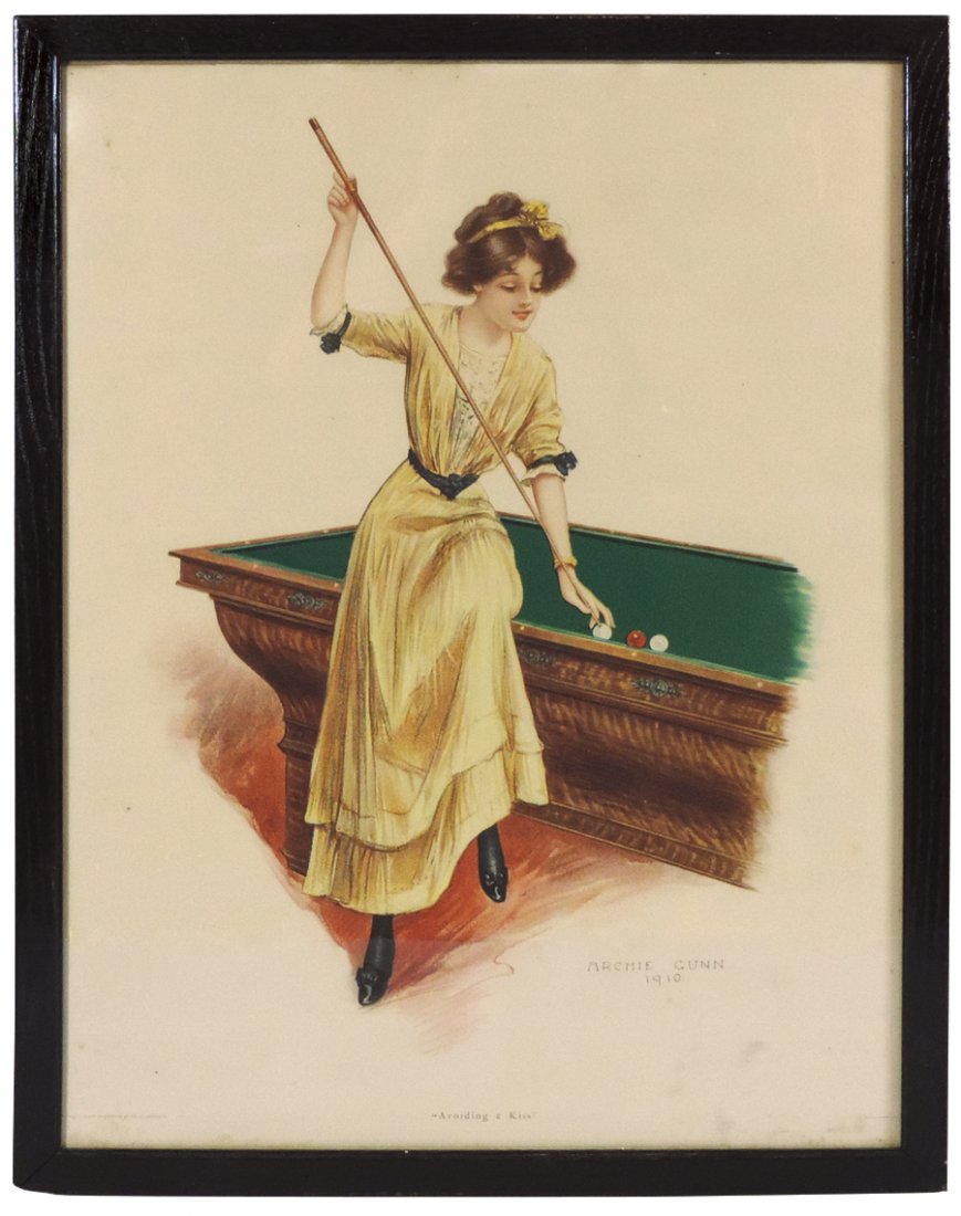 Billiard print, Archie Gunn Print titled "Avoiding a (1 of 1)