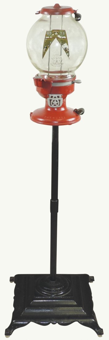 Coin-operated peanut machine on stand, Columbus A, (1 of 1)