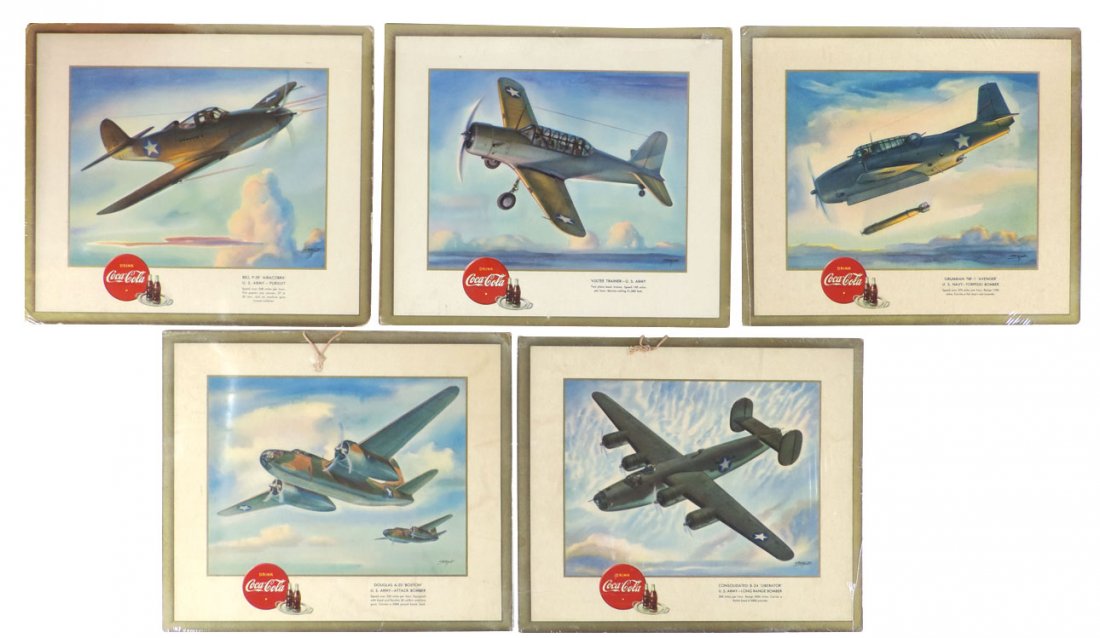 Coca-Cola airplane signs (5), c.1940's, (1 of 1)
