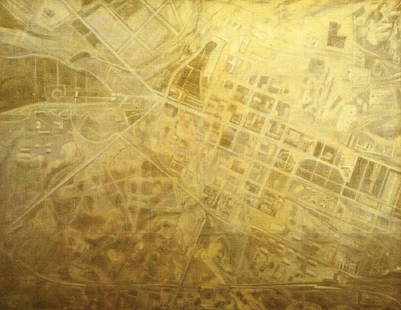 Gilad Efrat b. 1969: Beer Sheva, 1997, Oil on canvas, 105X135 cm. Signed and dated.