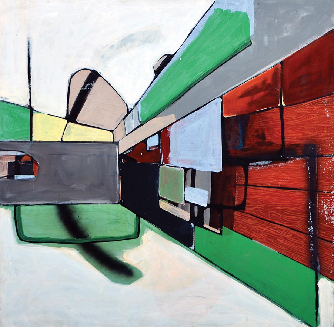 Elad Kopler b. 1974: Untitled, 2007, Acrylic on canvas, 80X80 cm. Signed and dated on the reverse.