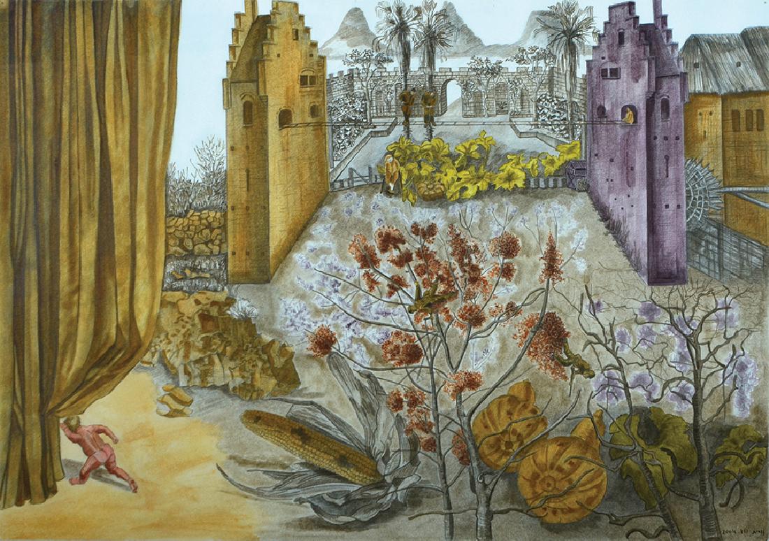 Nurit David b. 1952: Untitled, 2004, Watercolor and pencil on paper, 50X70 cm. Signed and dated. Literature & Exhibition: Nurit David: I, that was born Chinese, Tel Aviv Museum of Art, 2007, page 47 (illustrated).