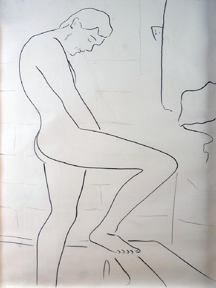 Gil Marco Shani b. 1968: Untitled, 2011, Graphite on paper, 150X93 cm. Signed and dated on the reverse.