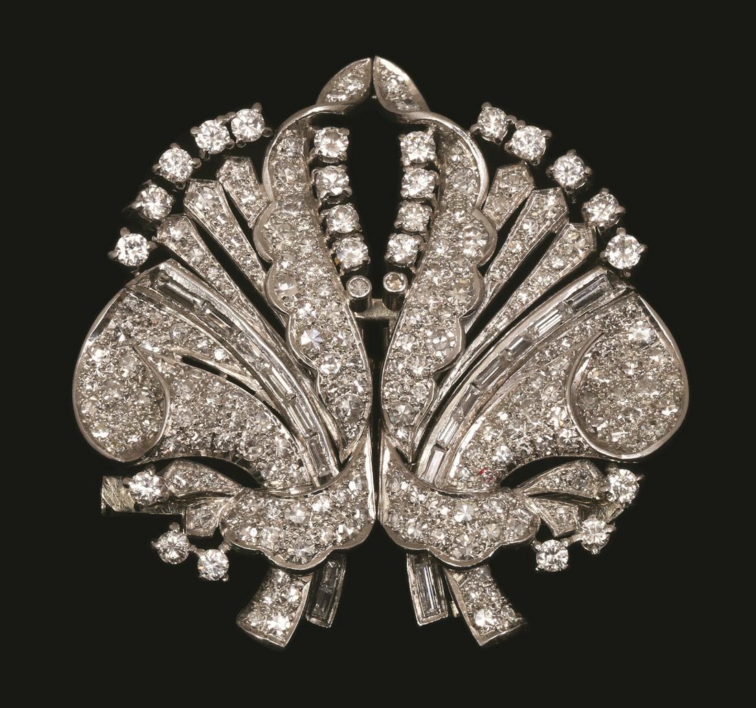 A PLATINUM ART DECO BROOCH (1 of 1)