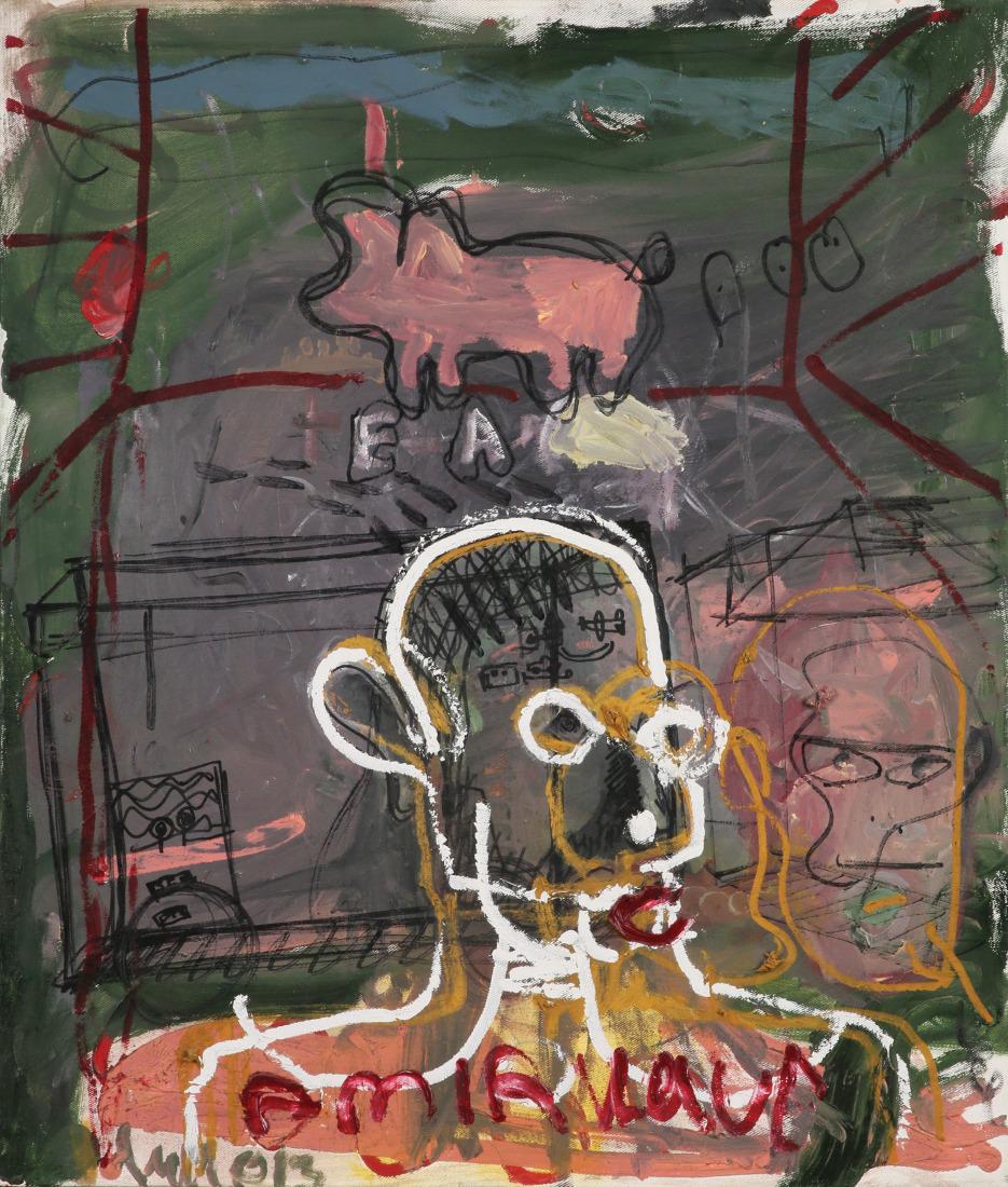 Amir Nave: Untitled,Acrylic on canvas, 70X60 cm.Signed.