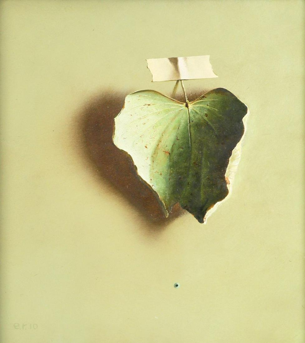 Eran Reshef: Leaf, 2010,Oil on board, 31X26.5 cm.Signed and datedSigned and dated on the reverse.Provenance: The Art Collection of the IDB Group.