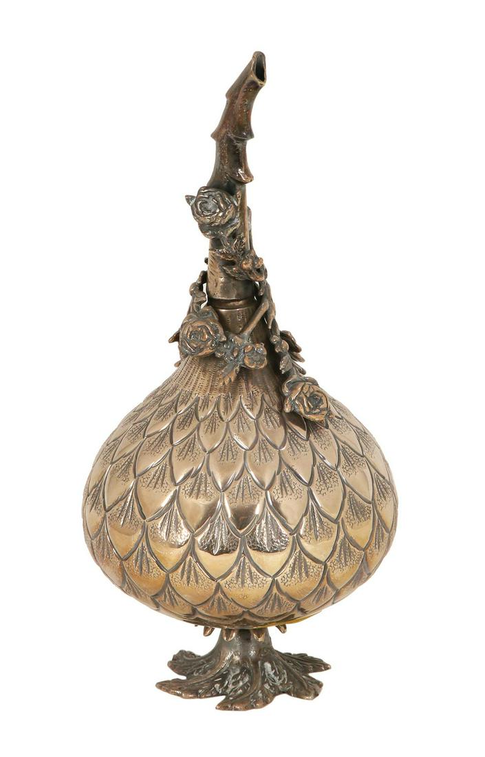 A STERLING SILVER ROSE WATER BOTTLE (1 of 1)