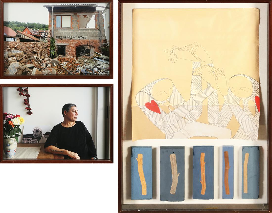 Know Hope - Adam Yekutieli: Triptych: Until we Could notAnymore,Mixed media, 145X149 cm.Signed on the reverse.