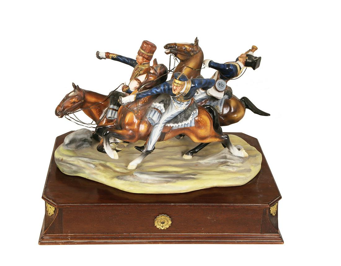 A MICHAEL SUTTY FOR ROYAL WORCESTER PORCELAIN FIGURE 'CHARGE OF THE LIGHT BRIGADE' (1 of 1)