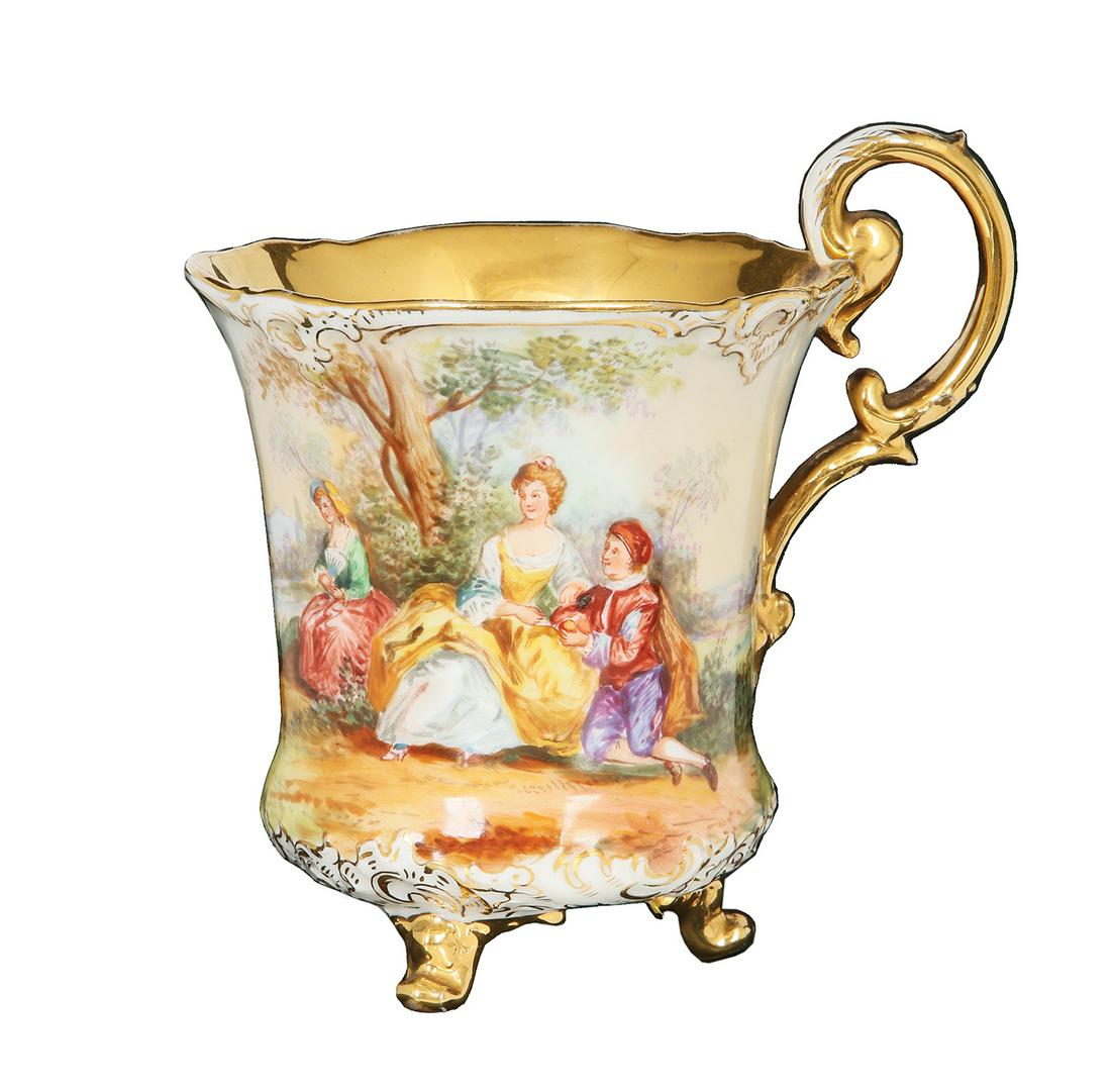 A MEISSEN PORCELAIN HAND PAINTED DECORATIVE CUP (1 of 1)