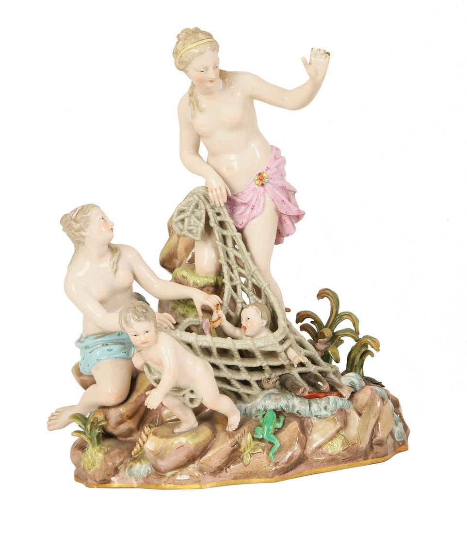 A MEISSEN FIGURAL GROUP OF THE CAPTURE OF TRITON (1 of 1)