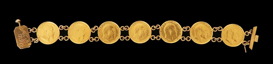 916 GOLD COIN BRACELET (1 of 2)