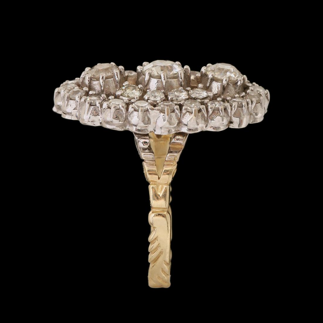 A 14K ANTIQUE YELLOW AND WHITE GOLD RING (1 of 1)