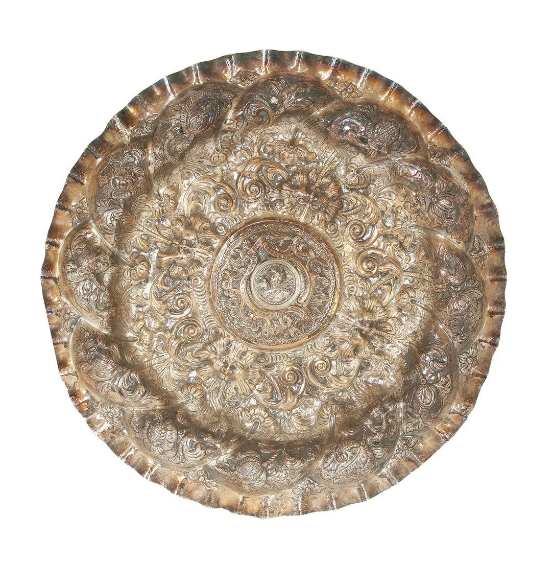 A MONUMENTAL EUROPEAN SILVER PLATE (1 of 1)
