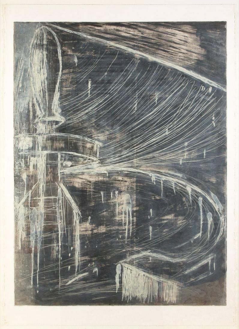 Ozeri Yigal: Untitled, 1994,Lithography, 178X108 cm. Signed, dated and numbered 1/47.