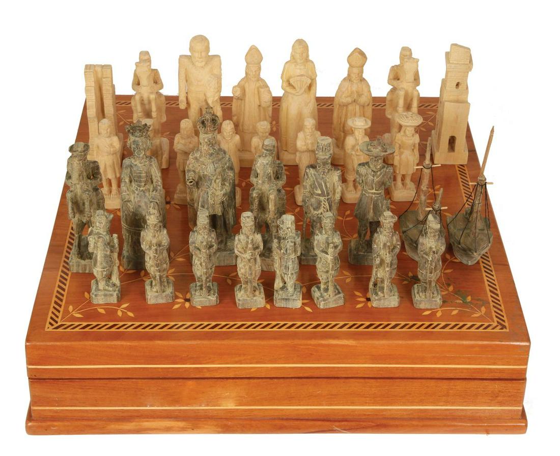 A SPECIAL CHESS SET, PROBABLY FROM PARAGUAY (1 of 1)