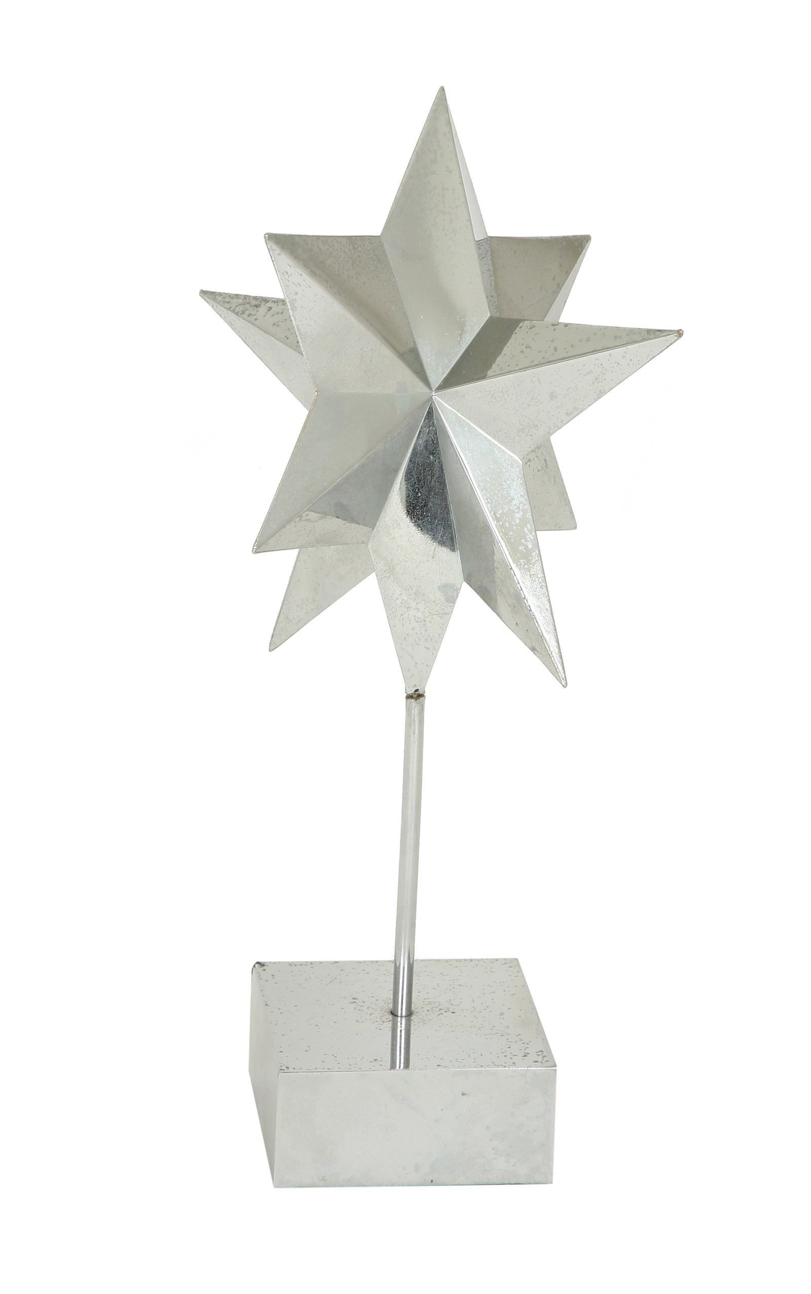 Yaacov Agam: The Star of Religions, Silver plated brass, height: 24 cm. Signed.