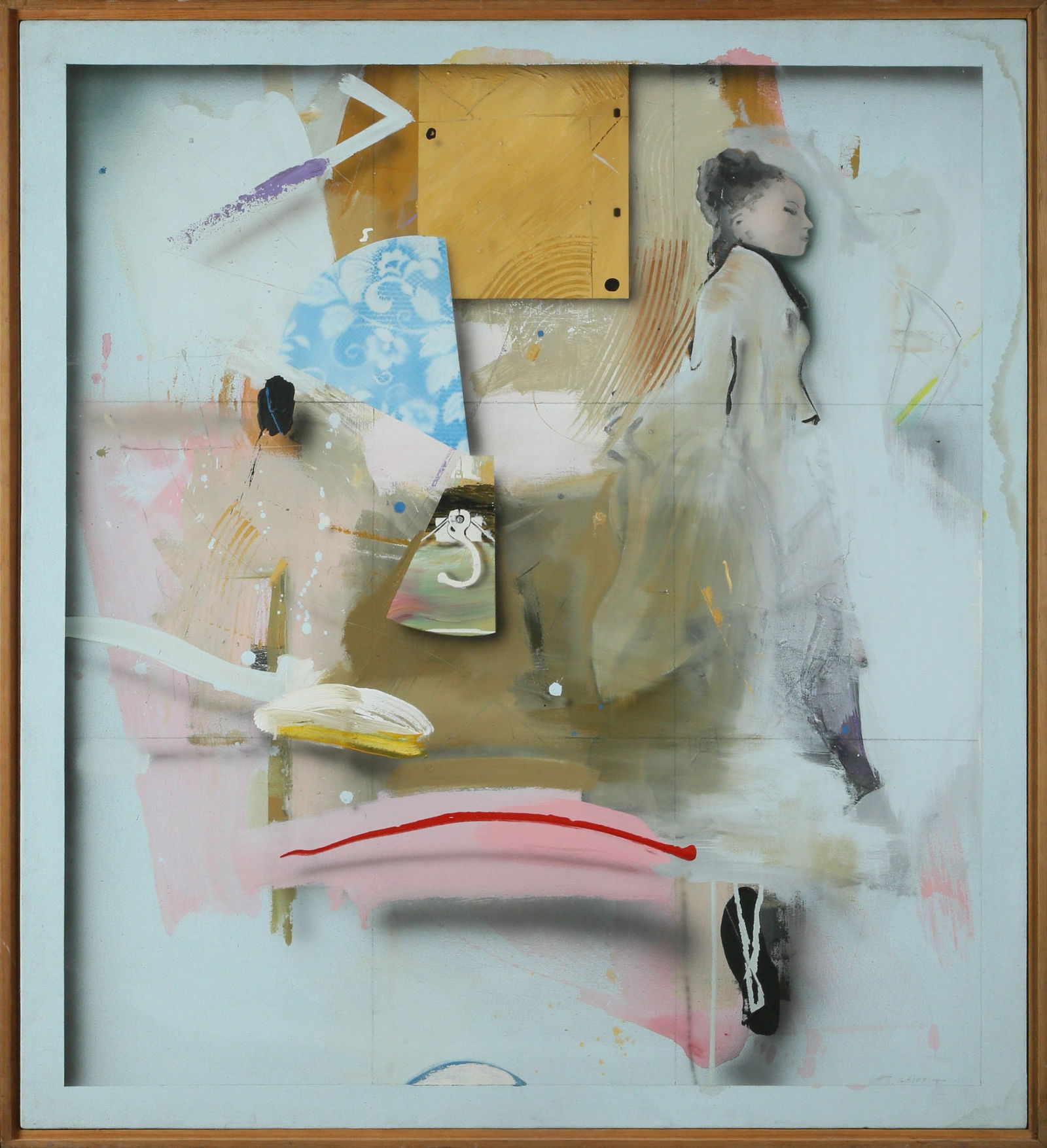 Joshua Griffit: Untitled, Acrylic on canvas, 130X110 cm. Signed.