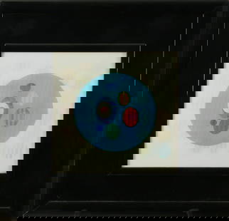 Yaacov Agam: Agmograph, Mixed technique on plexiglass, 40x40 cm. Signed and numbered.
