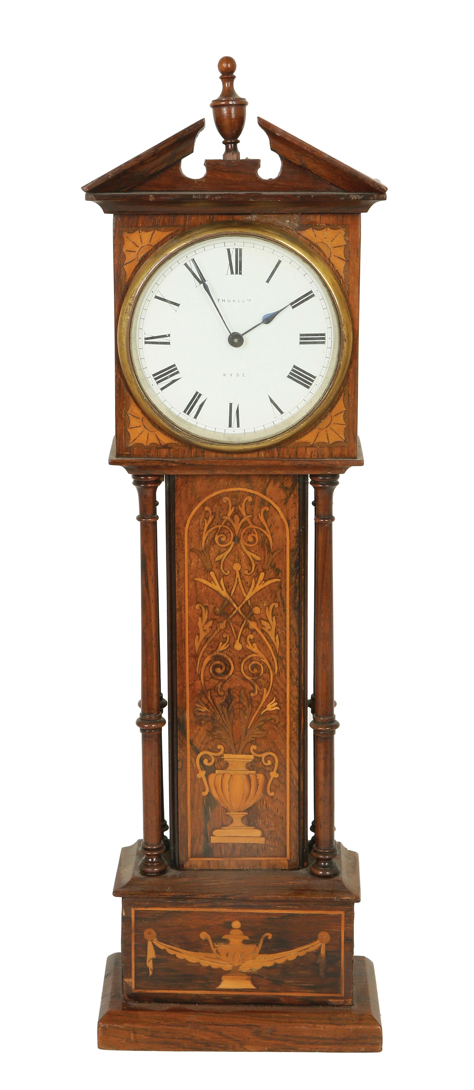 A Special British Mantel Clock In A Form Of A Longcase Clock, Circa