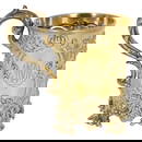 A VICTORIAN CHINOISERIE SILVER GILT CUP HOLDER