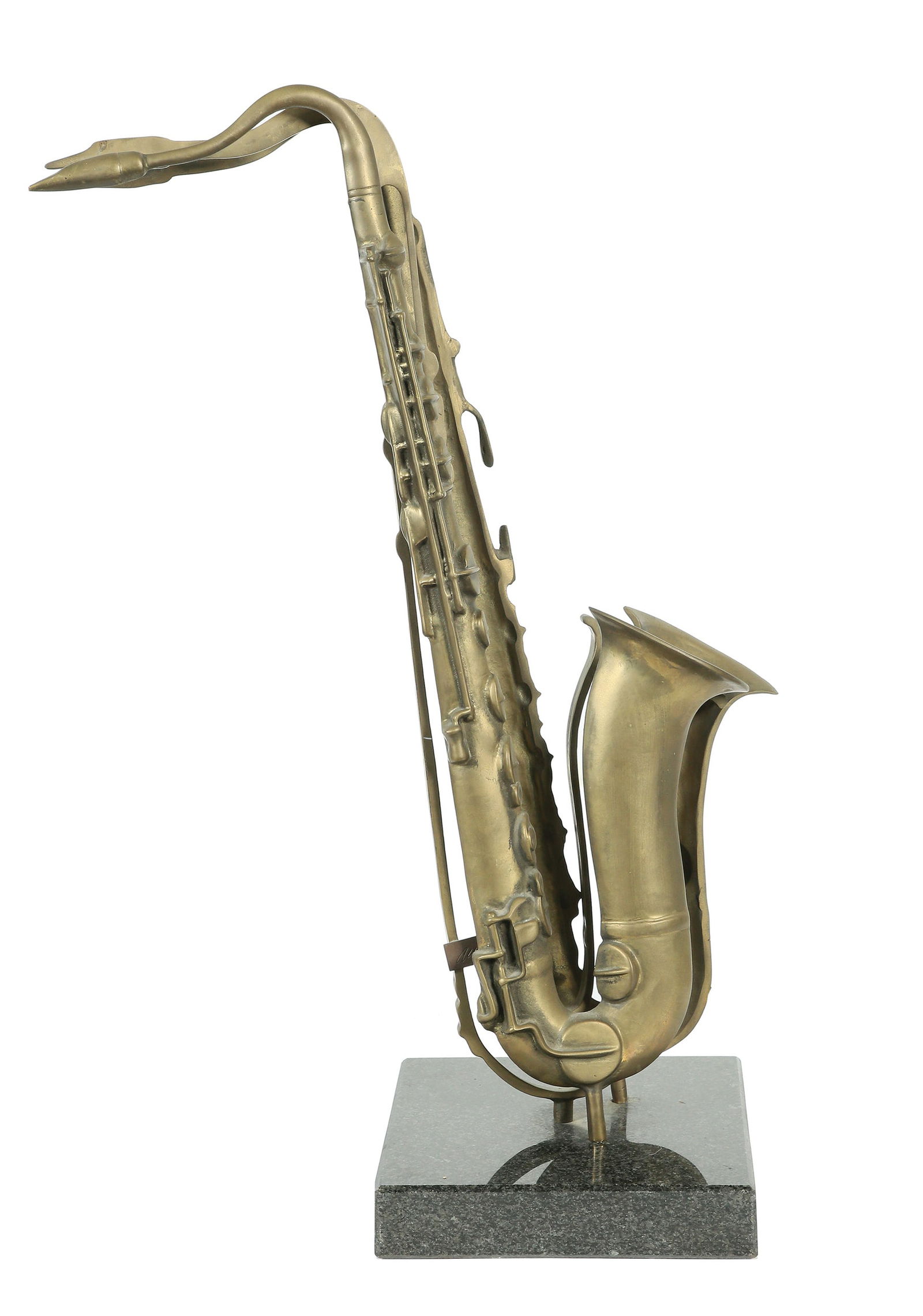 Fernandez Arman: Saxophone, Bronze, height: 70 cm. Signed and numbered 32/100.