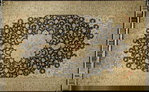 A SILK RUG QOM, PERSIA