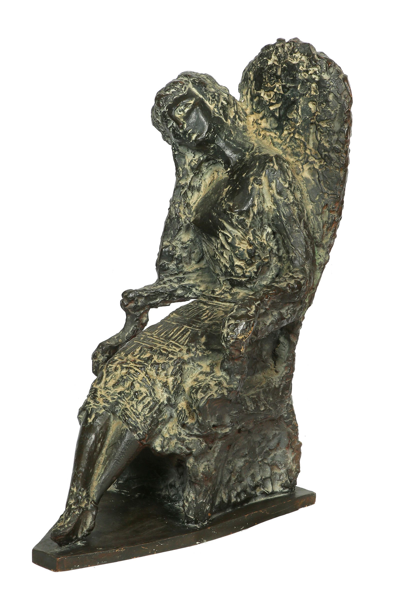 Chana Orloff: Seated Woman, 1958, Bronze, Height: 55 cm. Signed, dated and numbered 3/8. Stamped with foundry mark Susse Fondeur, Paris.