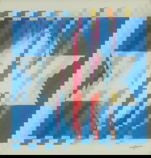 Yaacov Agam: Star of David, Agamograph, 40x40 cm. Signed and numbered 53/99.
