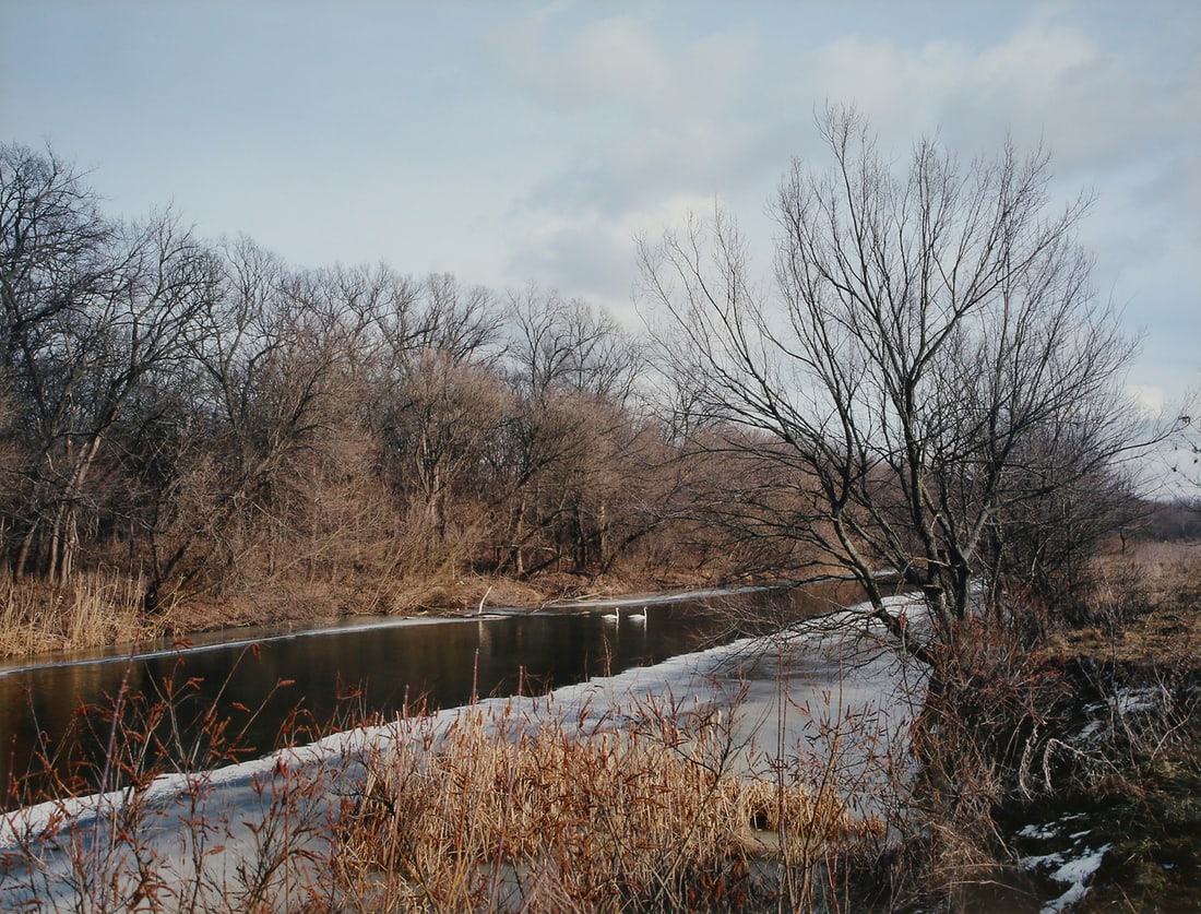 Pavel wolberg: Snowy River Landscape, 2016, Photograph, 90x110 cm. Signed, dated, and numbered 1/6.