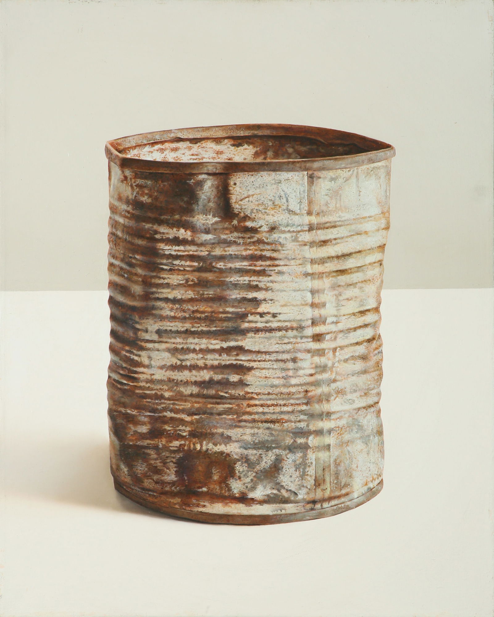 Natan Pernick: Trash Can, 2022, Oil on canvas, 50x40 cm. Signed and dated on the reverse.