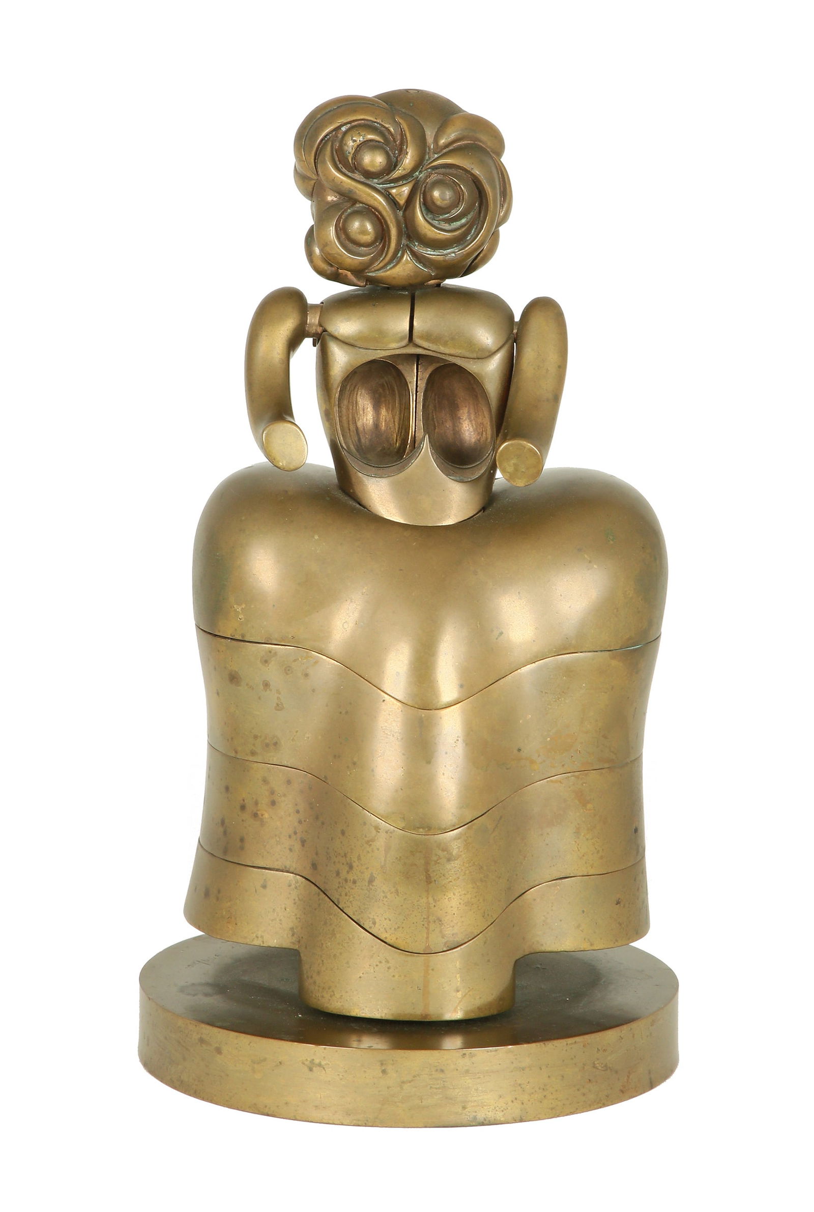 Miguel Berrocal: La Menina, Brass, height: 35 cm. Signed and numbered 959/2000.