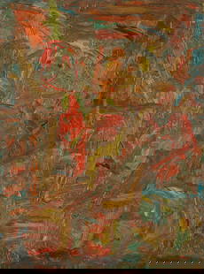 David Lan-Bar: Untitled, Oil on canvas, 33x24 cm. Signed.