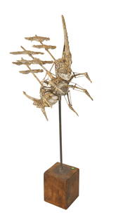 Costa Magarakis: Panoptic, Fiberglass casting and mixed media, height 40 cm. Signed.