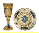 YAAKOV DAVIDOV - A KIDDUSH CUP MADE OF SILVER AND GOLD