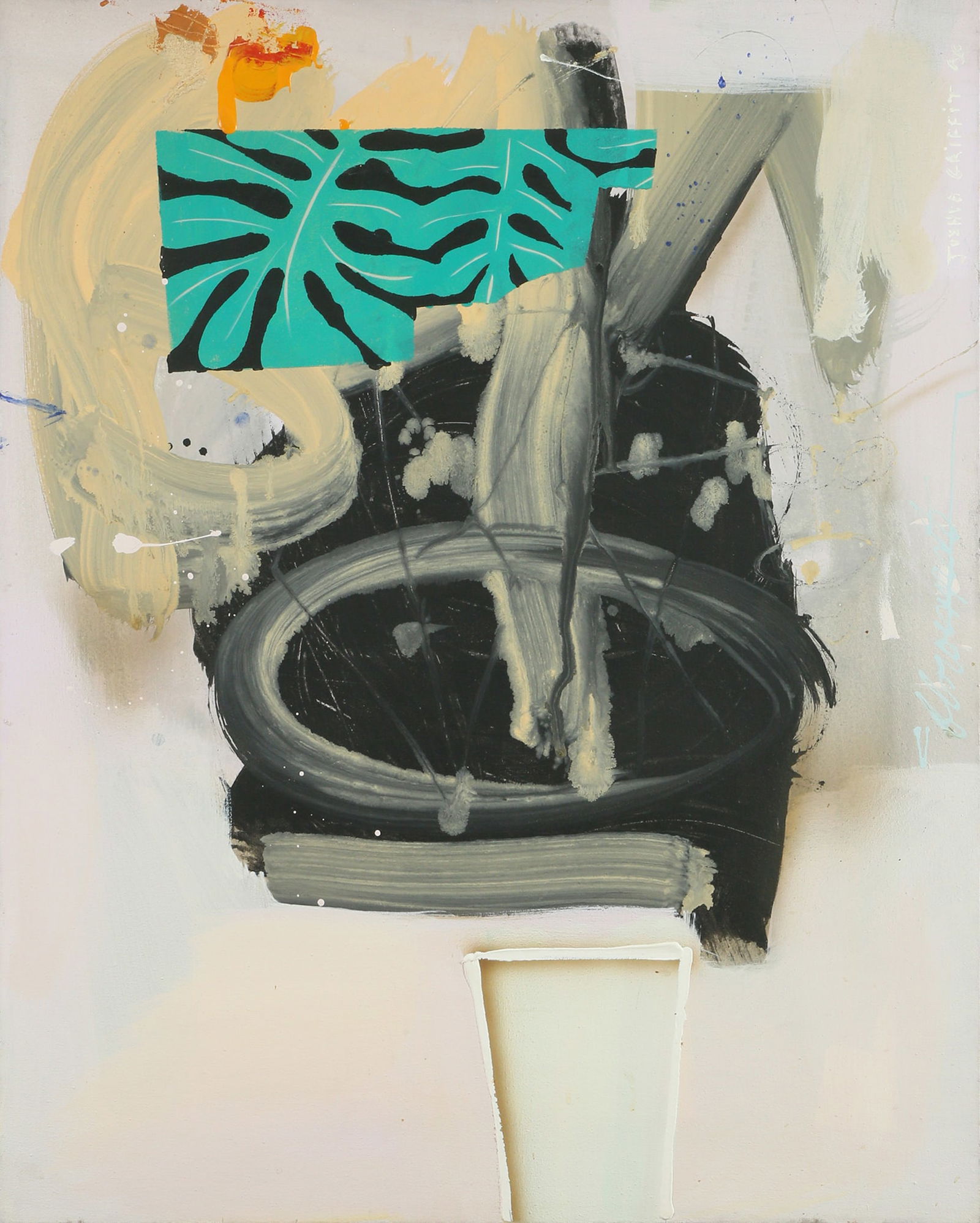 Joshua Griffit b. 1951: Untitled, 1996, Acrylic on canvas, 92x73 cm, Signed and dated.