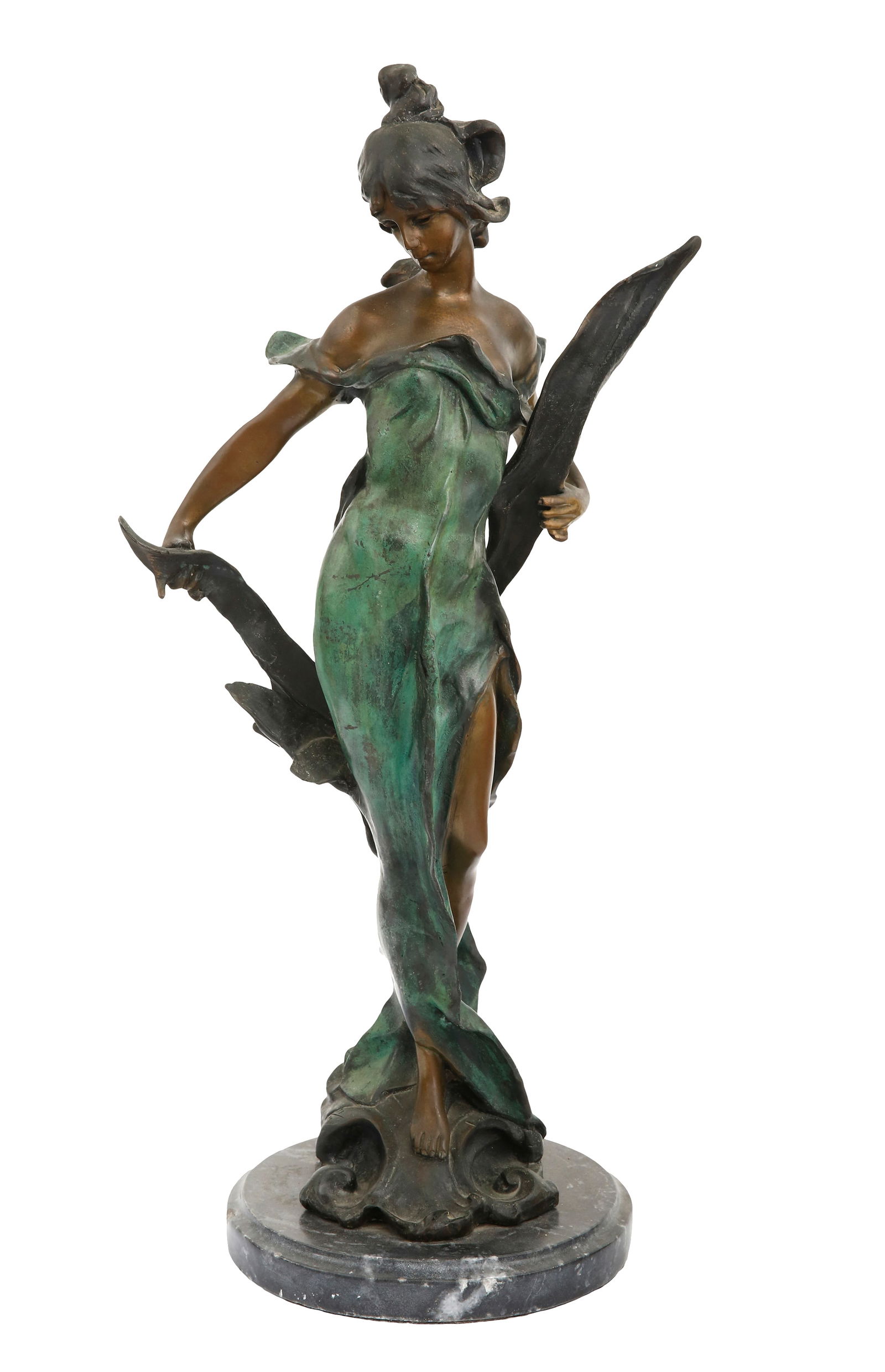 AFTER PIERRE ROCHE (1855–1922, PARIS) – 'DIANA', LARGE BRONZE SCULPTURE (1 of 5)