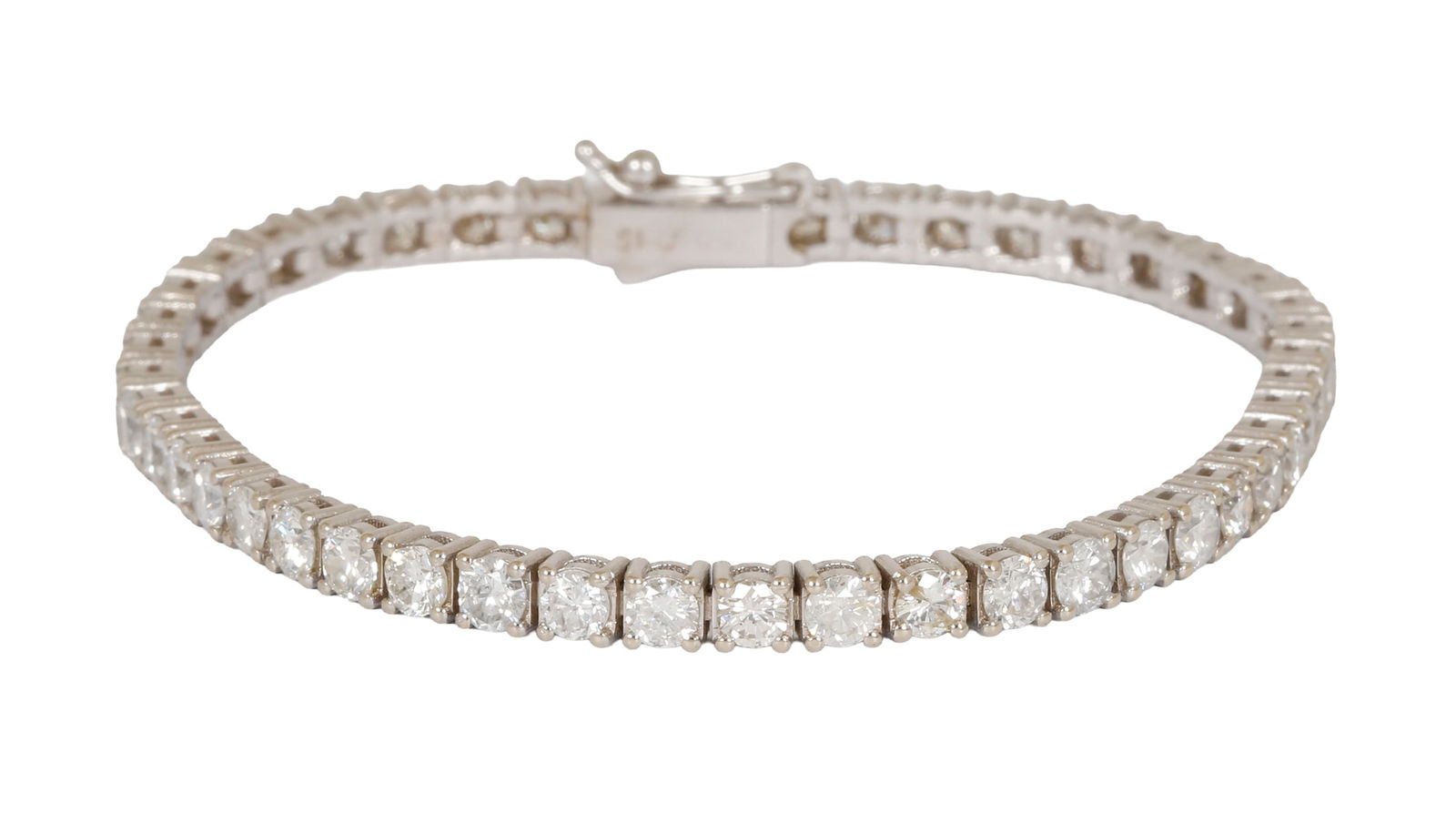 14K WHITE GOLD TENNIS BRACELET (1 of 3)