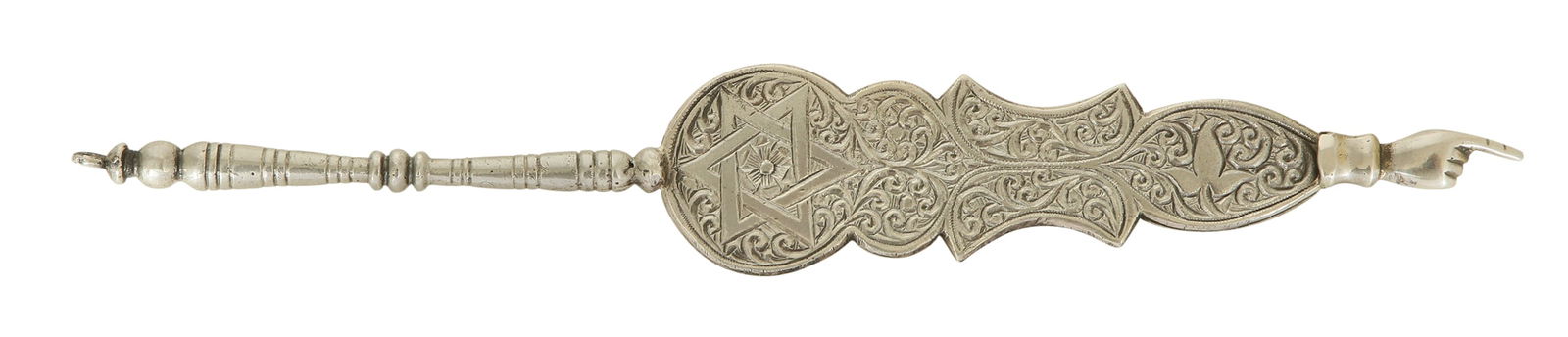NORTH AFRICAN TORAH SCROLL FINGER, MADE OF SILVER (1 of 2)