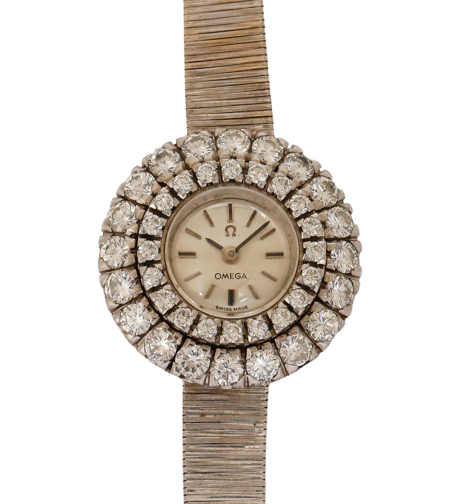 OMEGA 14K WHITE GOLD LADY'S WRISTWATCH (1 of 4)