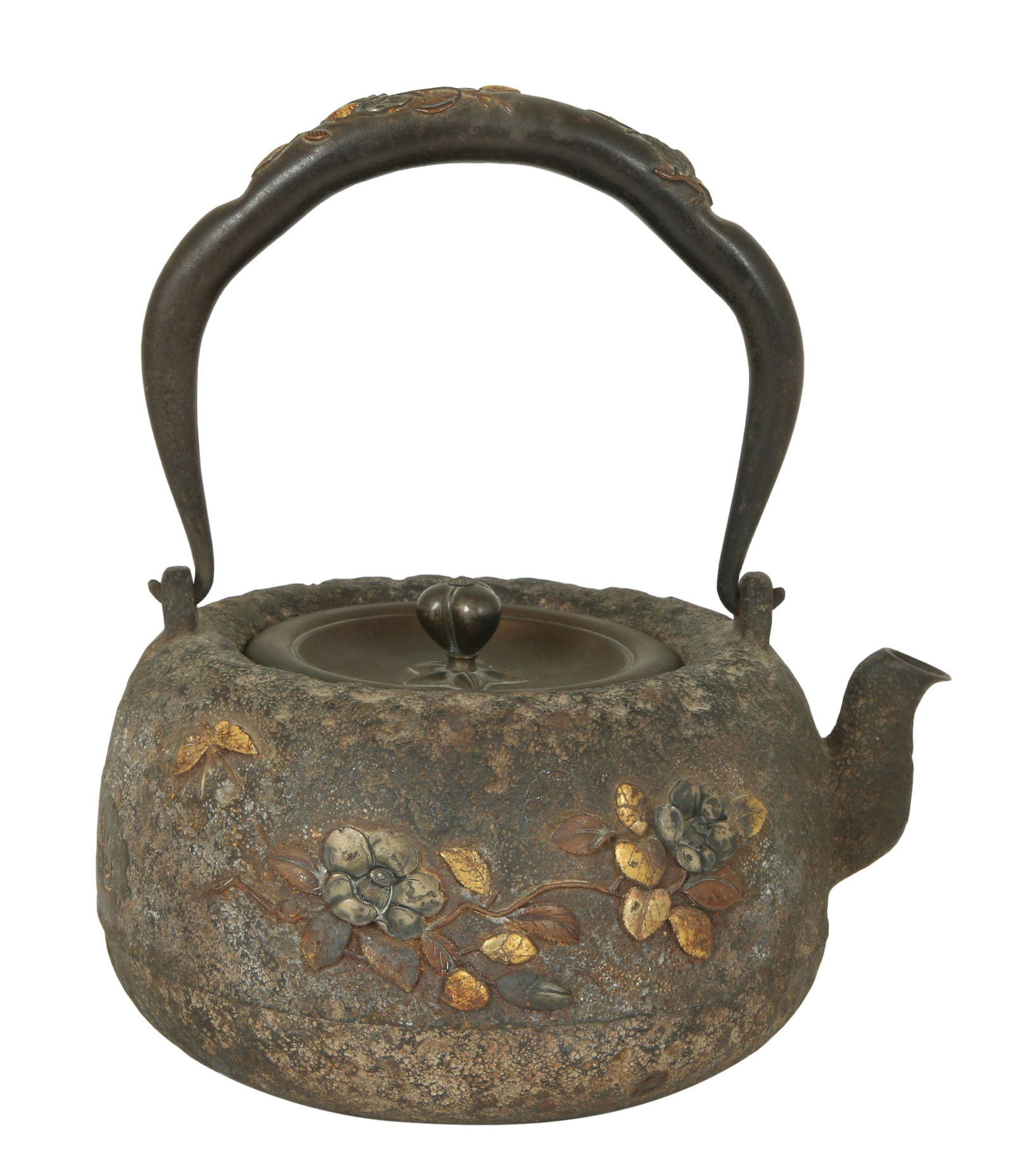 JAPANESE BRONZE TEAPOT, MEIJI PERIOD (1 of 6)
