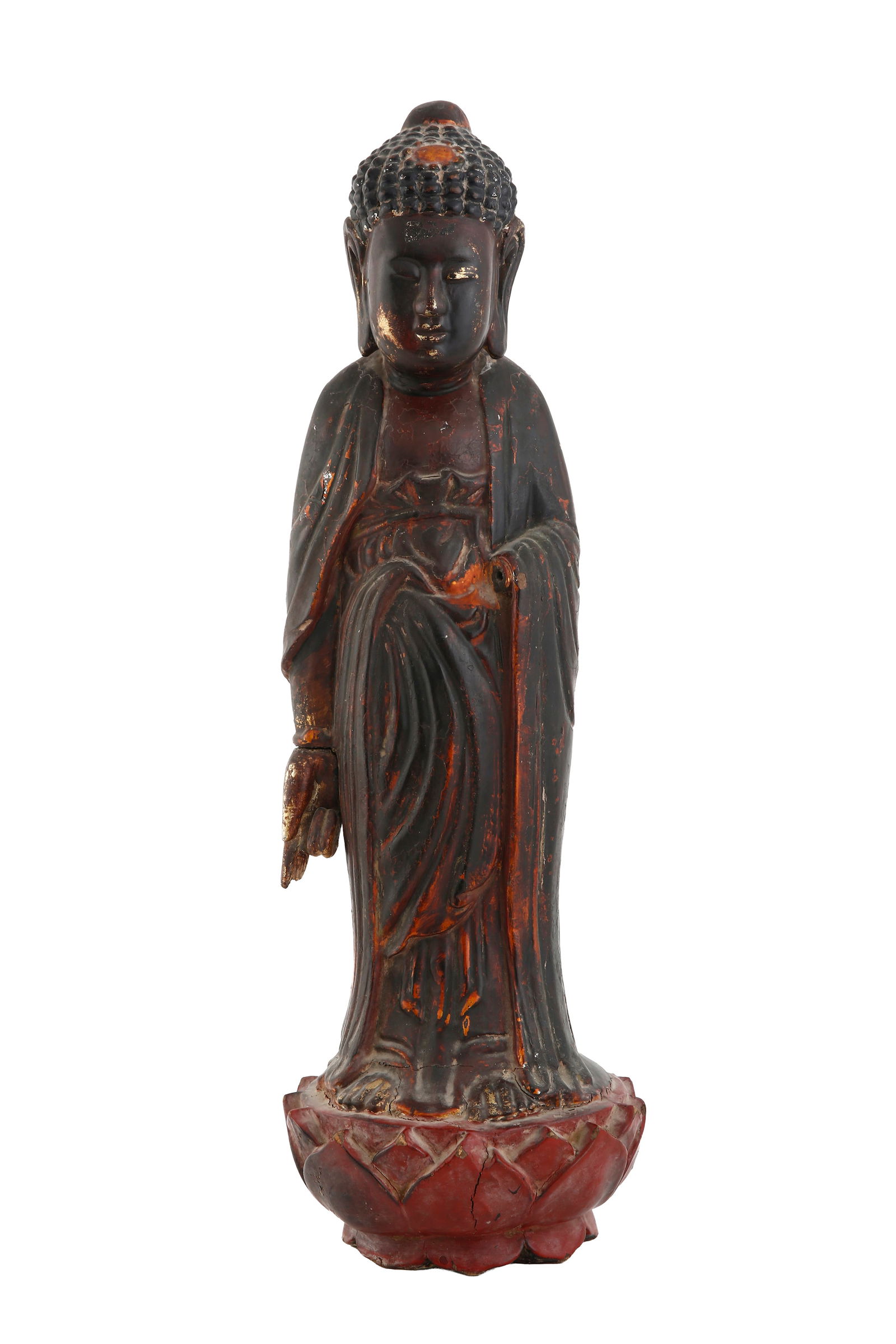 BUDDHA ON A LOTUS FLOWER – VIETNAMESE SCULPTURE (1 of 4)