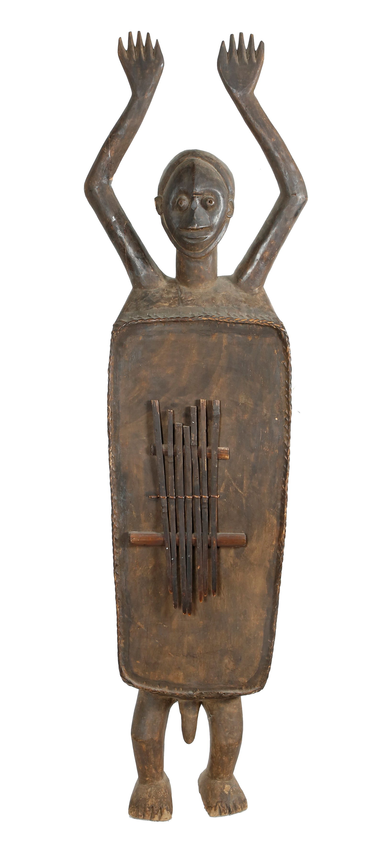 LARGE AFRICAN INSTRUMENTAL RITUAL SCULPTURE (1 of 3)