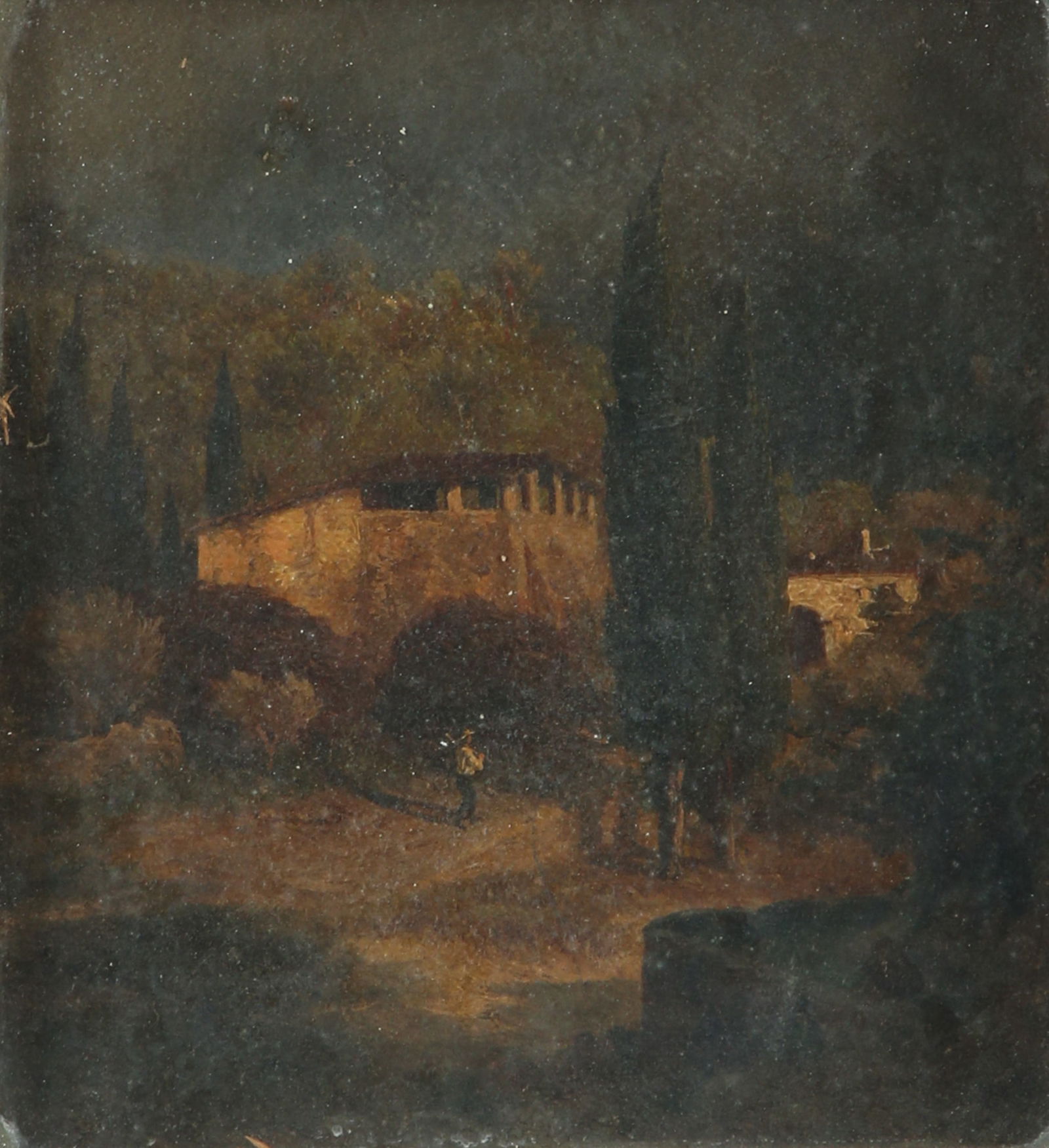 KAROLY MARKO THE ELDER (Hungary, Italy 1790–1860) – 'BARN IN AN ITALIAN LANDSCAPE' (1 of 4)