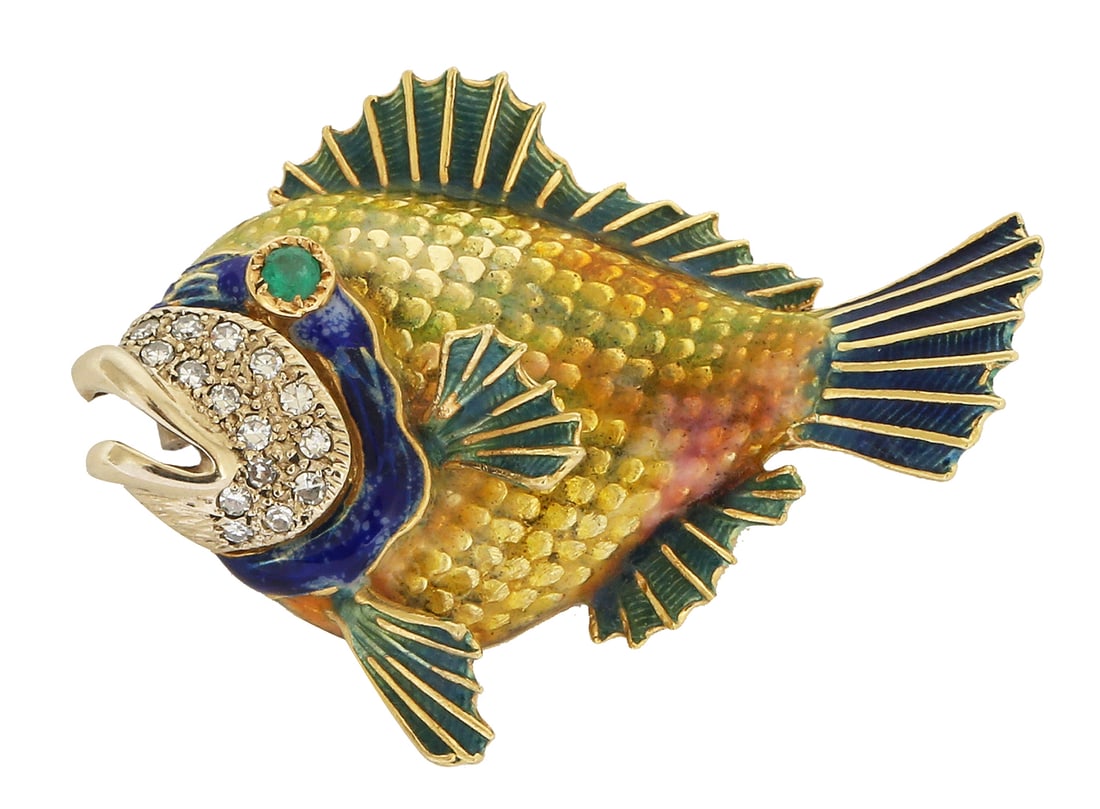 18K GOLD BROOCH (1 of 3)