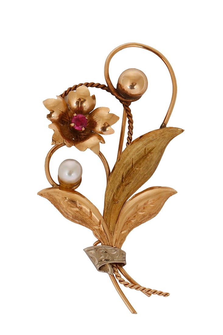 14K GOLD BROOCH (1 of 4)