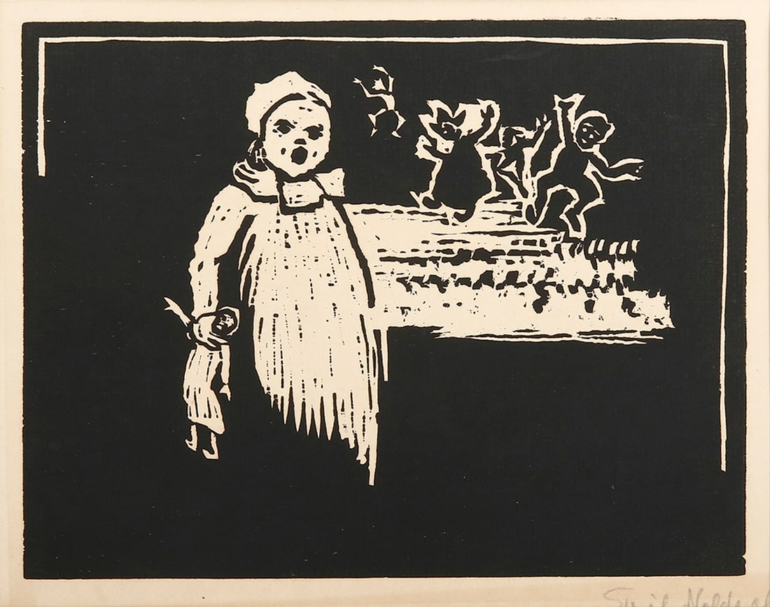 EMIL NOLDE (1867-1956) - SCIENTIFIC FANTASY, ETCHING: Germany, 1906. Signed and dated in pencil. unframed. Dimensions: 17 × 22 cm. Source: The collection of Salman Schocken (1877-1959), the founder of Schocken Publishing and a cultural patron who suppor